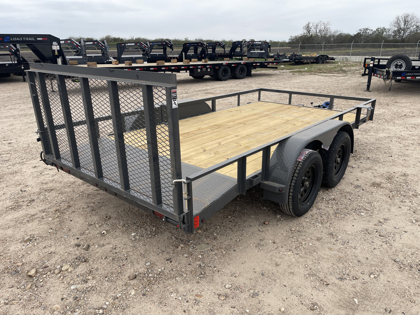New 2026 Lamar Trailers 83X14 2' DOVE W/ 3' GATE 7K Utility Trailer