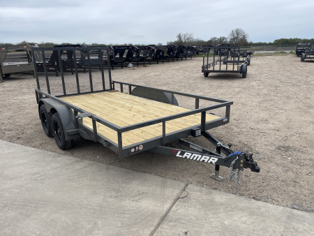New 2026 Lamar Trailers 83X14 4' GATE 7K Utility Trailer