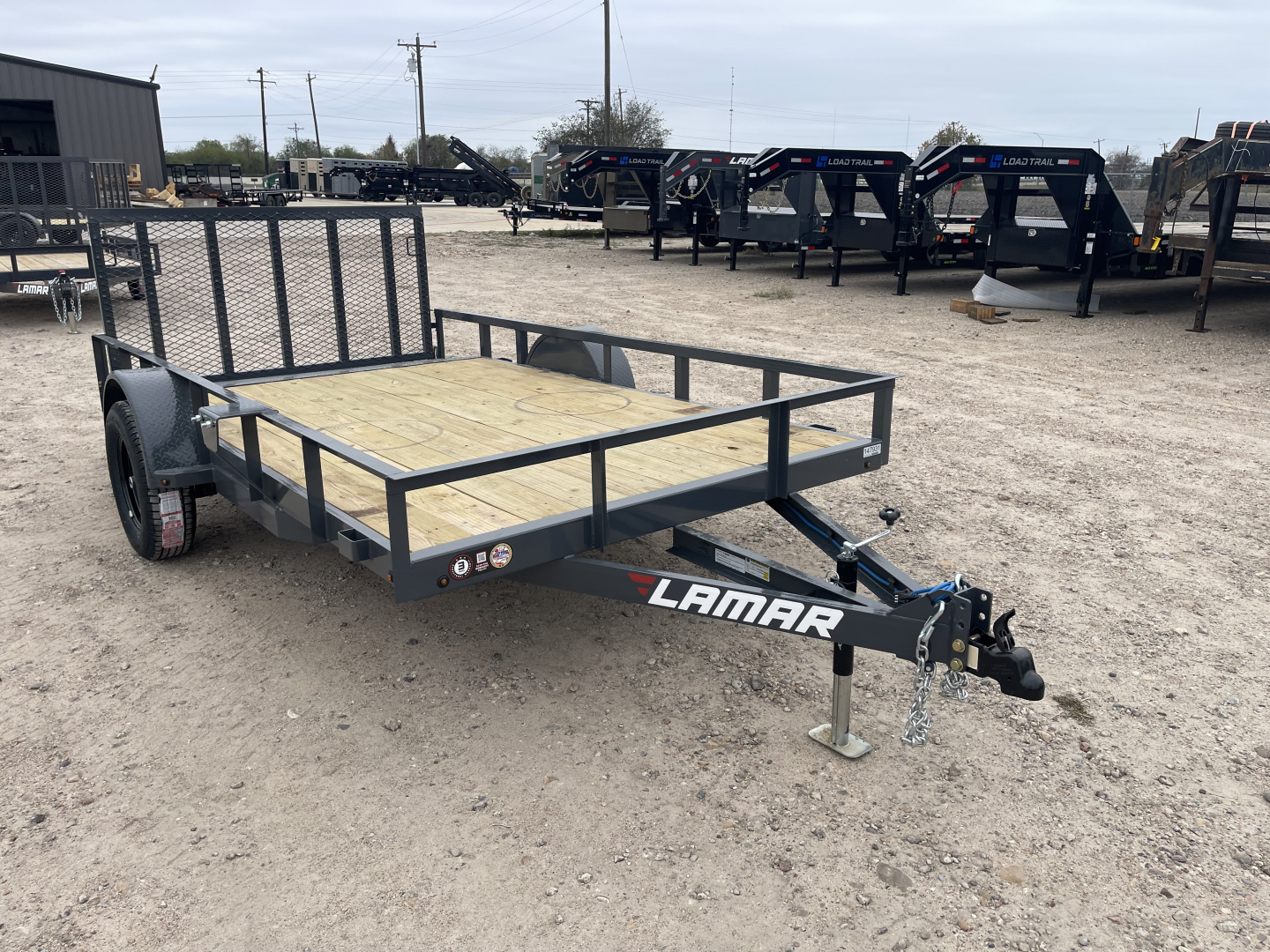 New 2026 Lamar Trailers 77X12 3' GATE W/ 2' DOVE 3.5K Utility Trailer