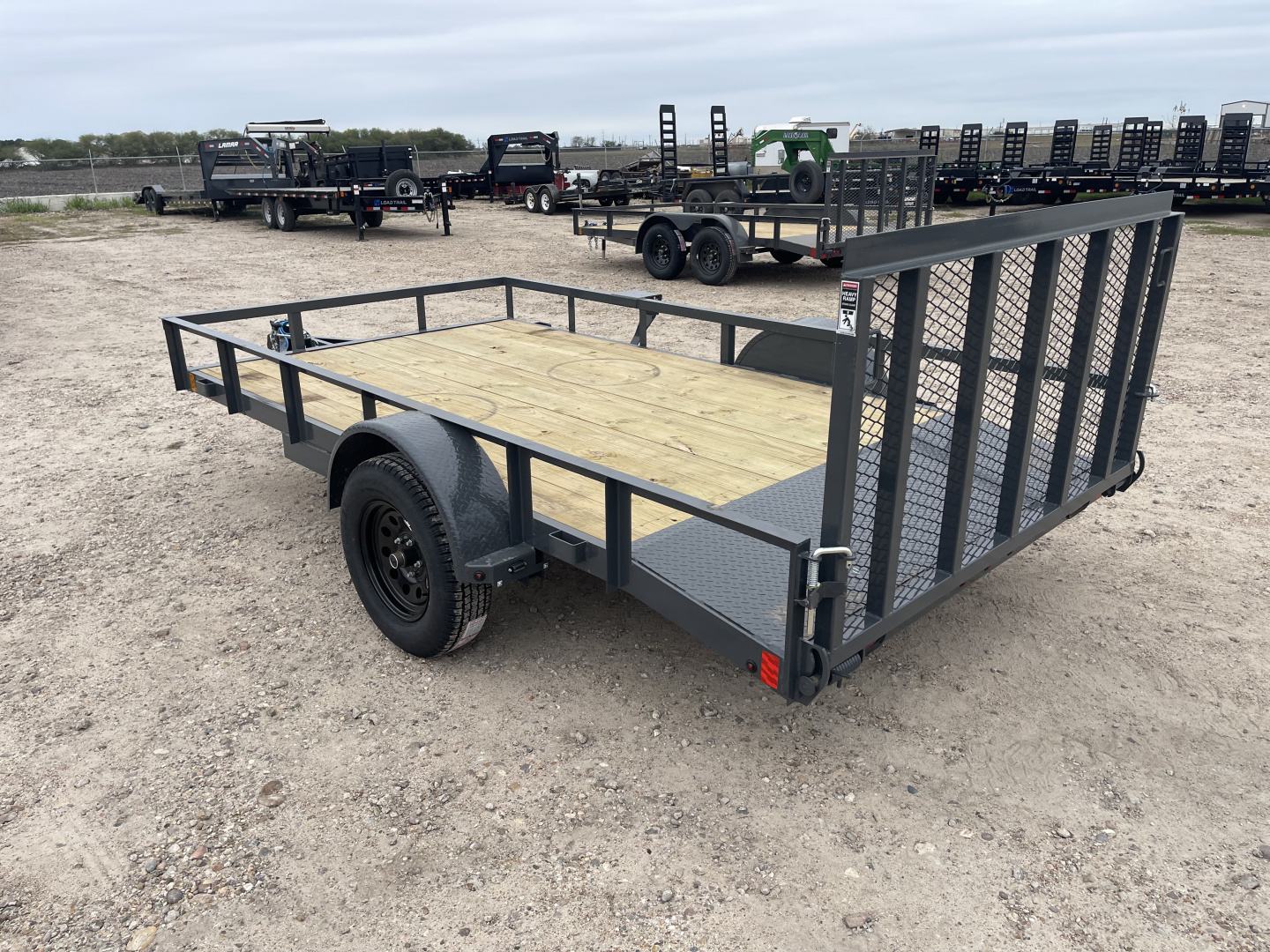 New 2026 Lamar Trailers 77X12 3' GATE W/ 2' DOVE 3.5K Utility Trailer