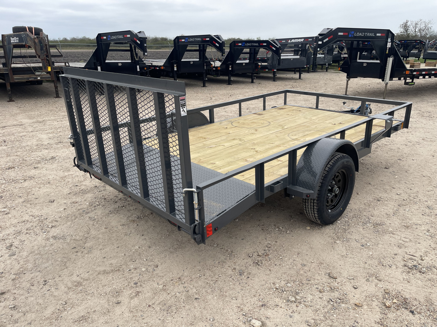 New 2026 Lamar Trailers 77X12 3' GATE W/ 2' DOVE 3.5K Utility Trailer