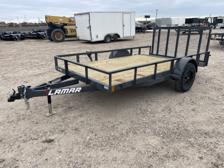 New 2026 Lamar Trailers 77X12 3' GATE W/ 2' DOVE 3.5K Utility Trailer