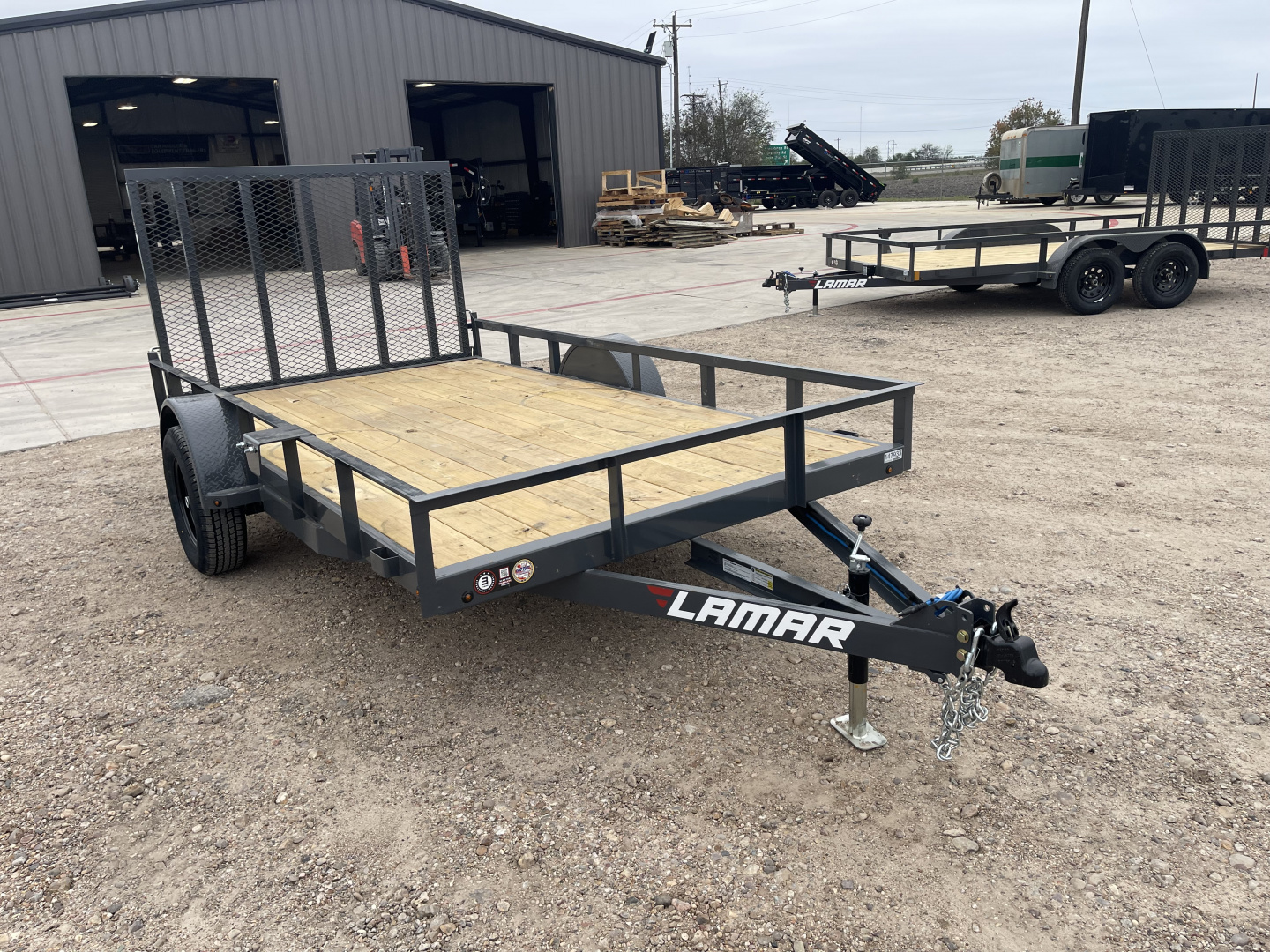 New 2026 Lamar Trailers 77X12 4' GATE 3.5K Utility Trailer