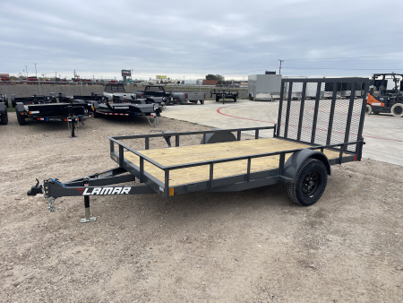 New 2026 Lamar Trailers 77X12 4' GATE 3.5K Utility Trailer