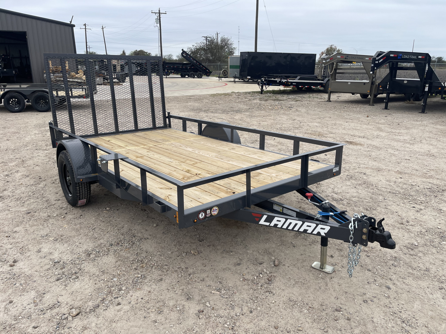 New 2026 Lamar Trailers 77X12 4' GATE 3.5K Utility Trailer