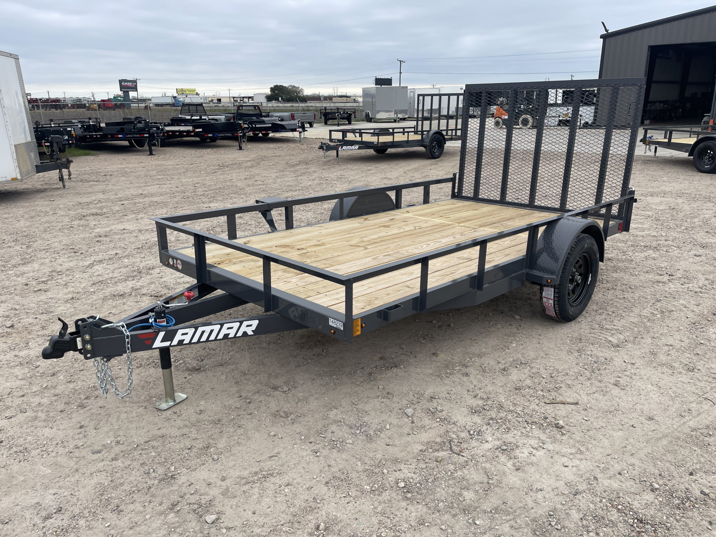 New 2026 Lamar Trailers 77X12 4' GATE 3.5K Utility Trailer