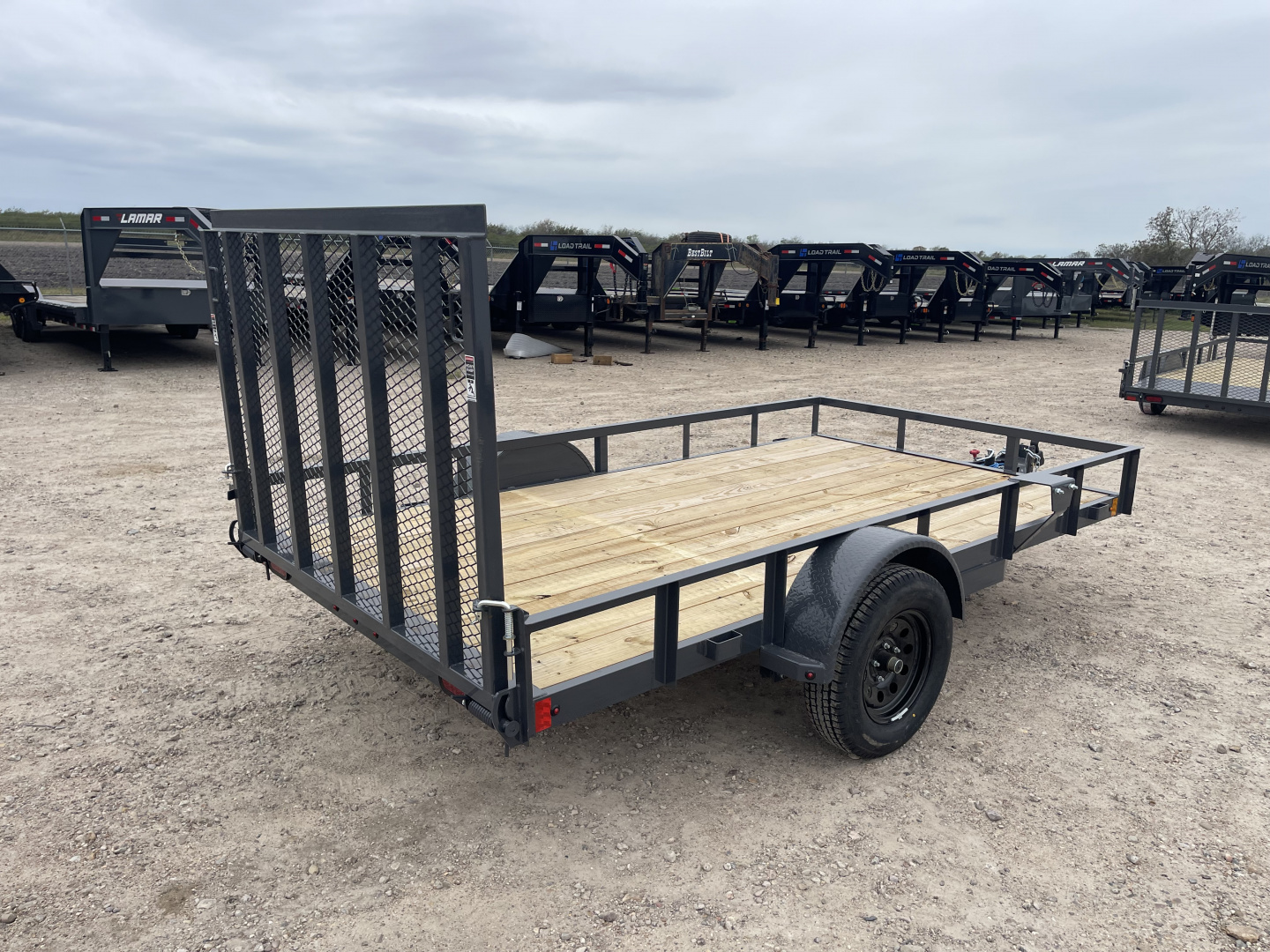 New 2026 Lamar Trailers 77X12 4' GATE 3.5K Utility Trailer