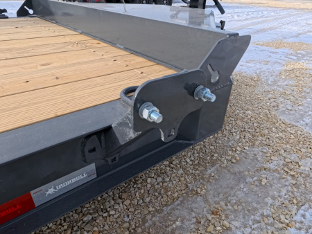 New 2026 Iron Bull 83 x 22 (19+3) EWB Equipment with 14,000 lb. GVWR with Rampage Ramps in Ranch Gray