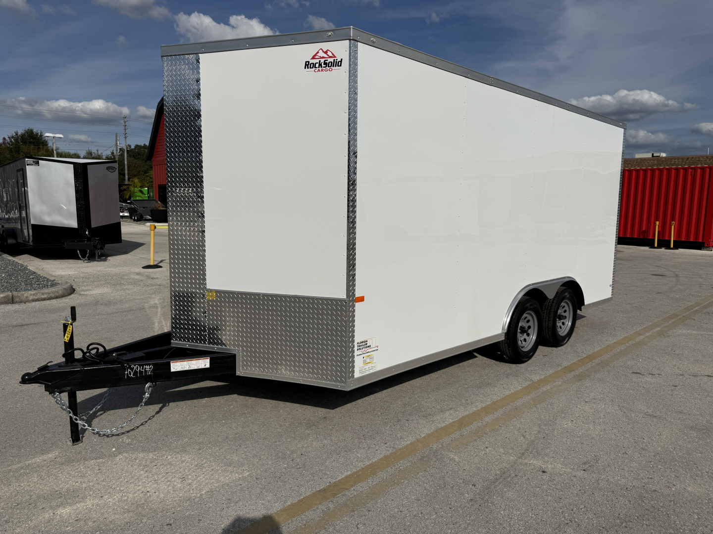 New 2026 Rock Solid Cargo 8.5x16 7K Rear Ramp Door Enclosed Car Hauler