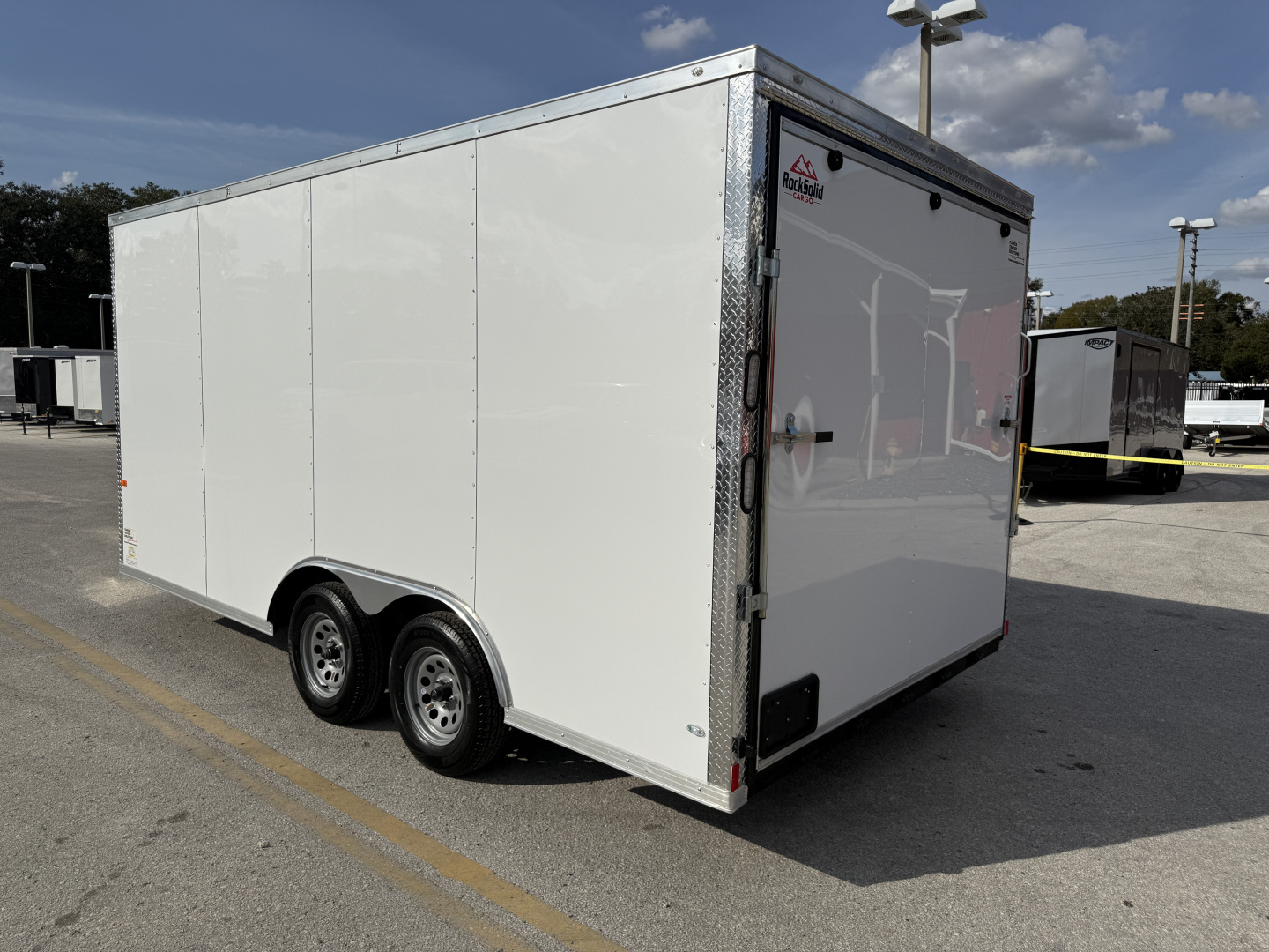 New 2026 Rock Solid Cargo 8.5x16 7K Rear Ramp Door Enclosed Car Hauler