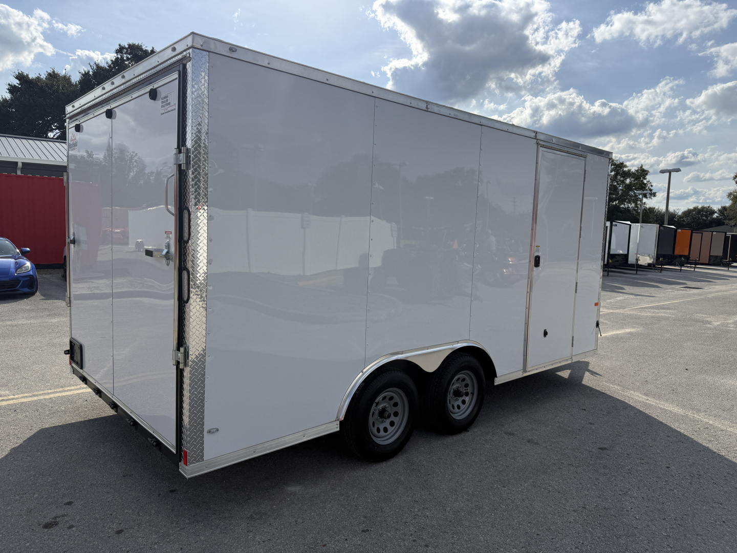 New 2026 Rock Solid Cargo 8.5x16 7K Rear Ramp Door Enclosed Car Hauler