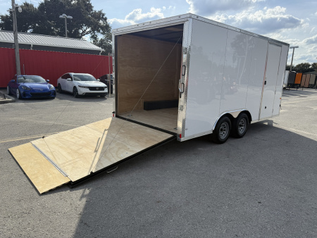 New 2026 Rock Solid Cargo 8.5x16 7K Rear Ramp Door Enclosed Car Hauler