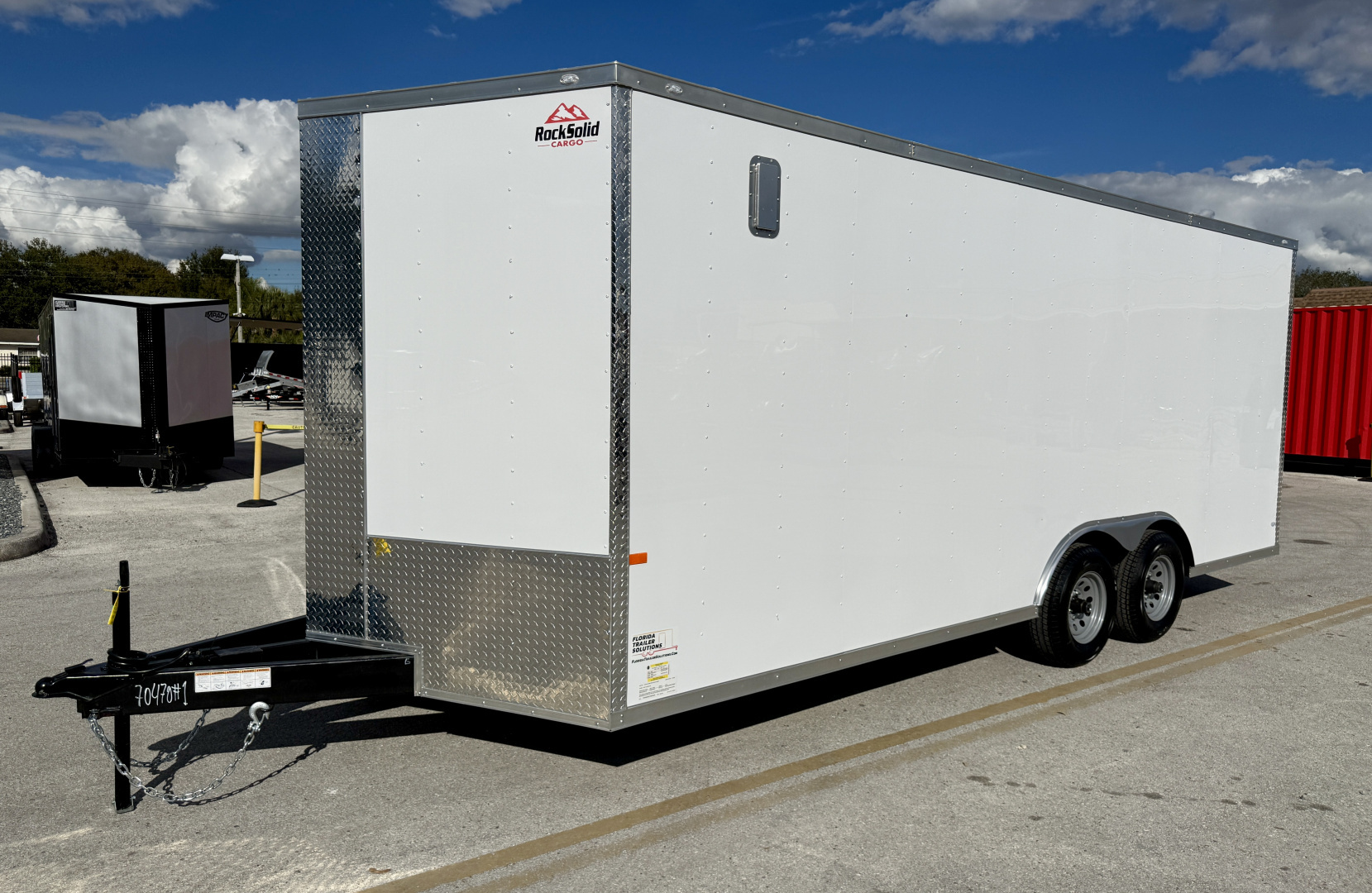 New 2026 Rock Solid Cargo 8.5x20 10K Rear Ramp Door Enclosed Car Hauler