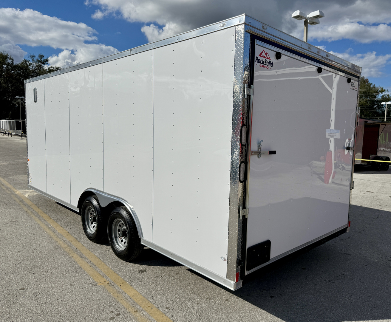 New 2026 Rock Solid Cargo 8.5x20 10K Rear Ramp Door Enclosed Car Hauler