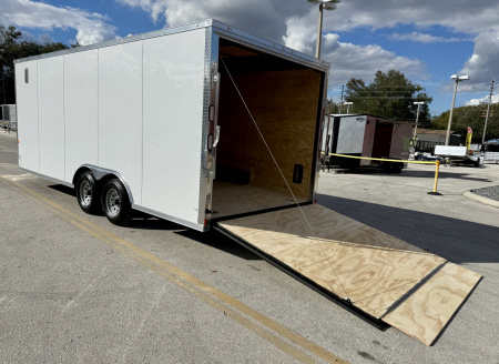 New 2026 Rock Solid Cargo 8.5x20 10K Rear Ramp Door Enclosed Car Hauler
