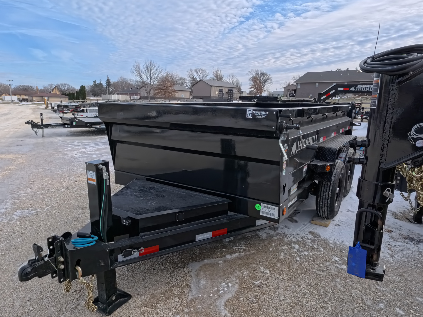 New 2026 Iron Bull 72 x 12 DTB Dump with 14,999 lb. GVWR, Hydraulic Jack, and Cold Weather Harness