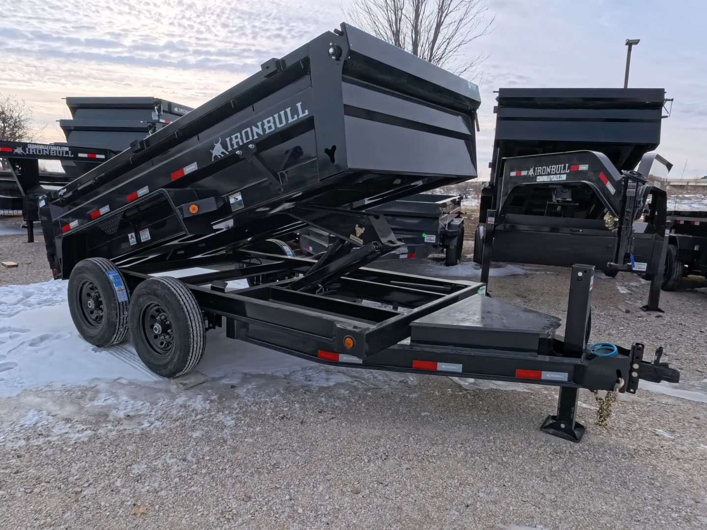 New 2026 Iron Bull 72 x 12 DTB Dump with 14,999 lb. GVWR, Hydraulic Jack, and Cold Weather Harness