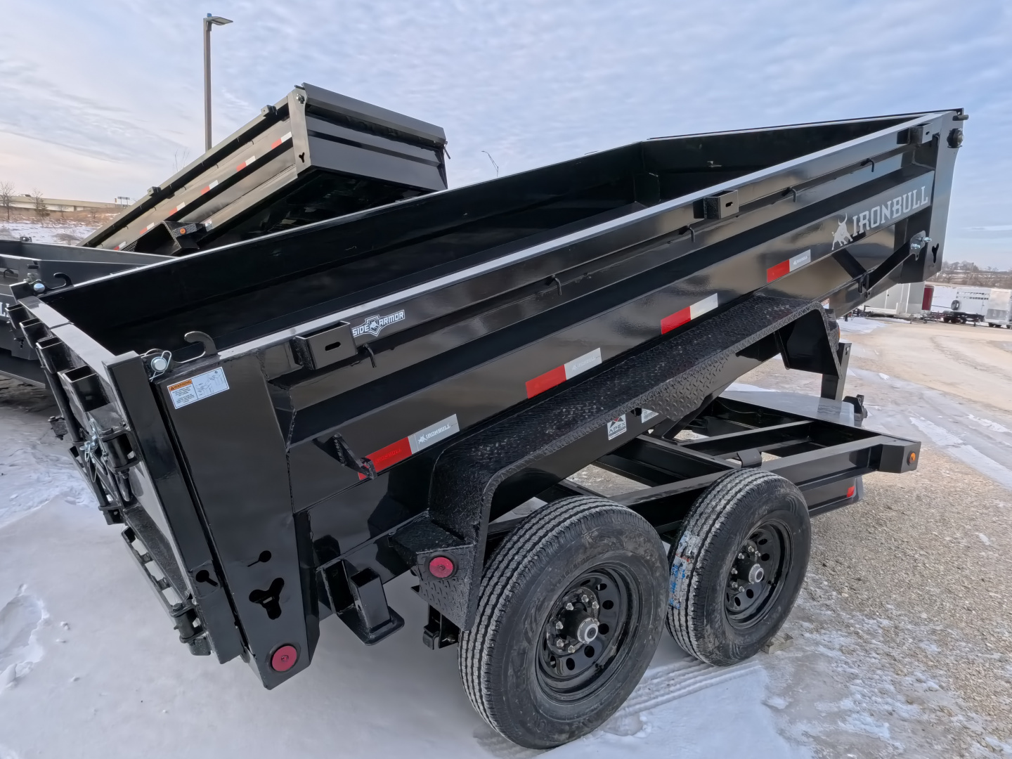 New 2026 Iron Bull 72 x 12 DTB Dump with 14,999 lb. GVWR, Hydraulic Jack, and Cold Weather Harness