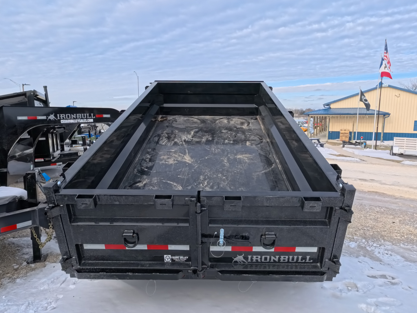 New 2026 Iron Bull 72 x 12 DTB Dump with 14,999 lb. GVWR, Hydraulic Jack, and Cold Weather Harness