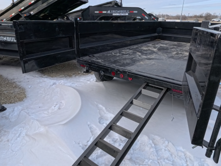 New 2026 Iron Bull 72 x 12 DTB Dump with 14,999 lb. GVWR, Hydraulic Jack, and Cold Weather Harness