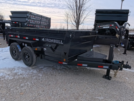 New 2026 Iron Bull 72 x 12 DTB Dump with 14,999 lb. GVWR, Hydraulic Jack, and Cold Weather Harness