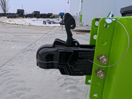 New 2026 Iron Bull DWB 83 x 16 Dump Trailer - Neon Safety Green with Aluminum Ramps and 14,999 lb. GVWR