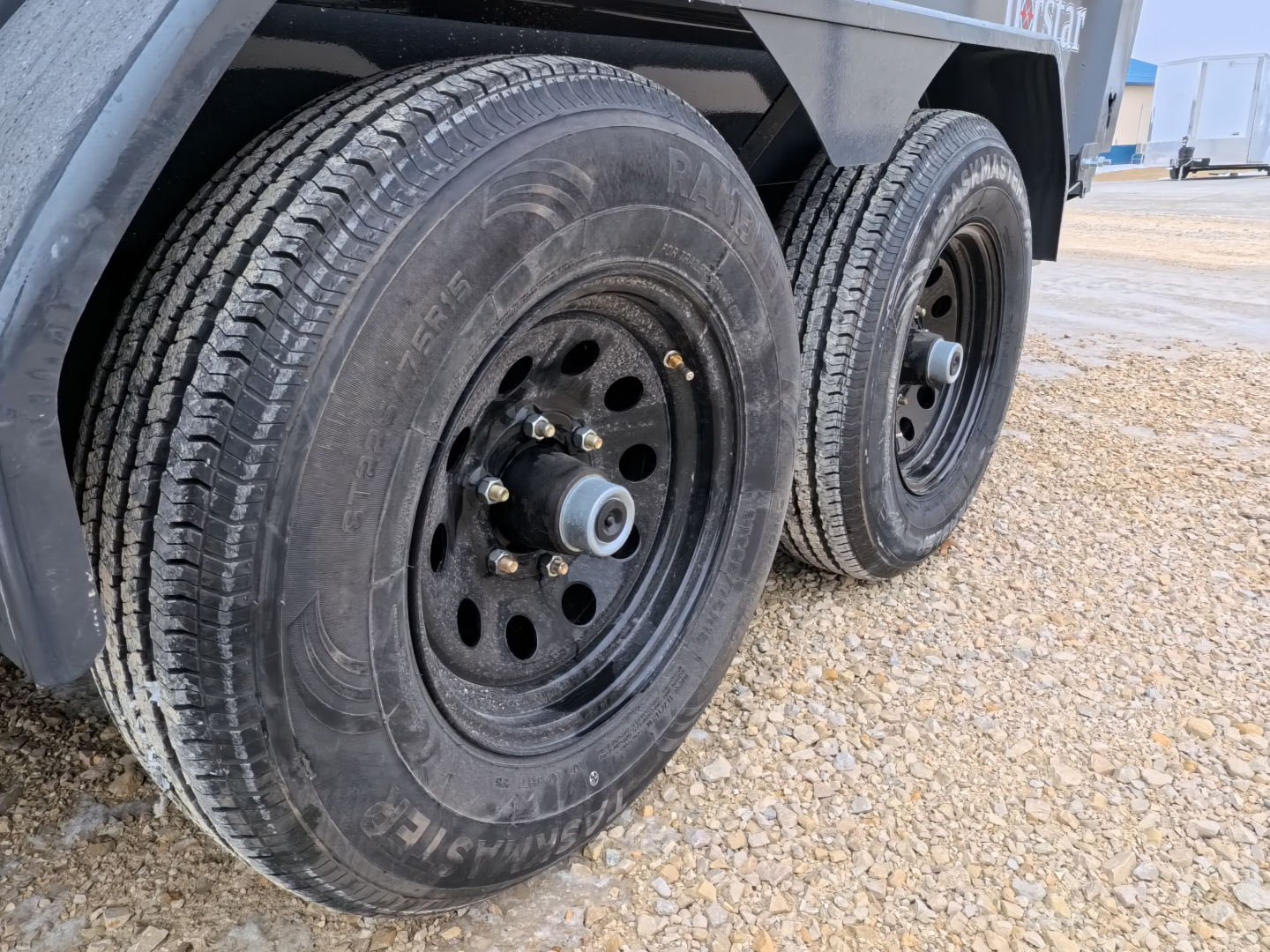 New 2026 Norstar 72x12 DCB Dump Trailer, 9,900lb GVWR, Scissor Lift, Slide-In Ramps, and Tarp Kit