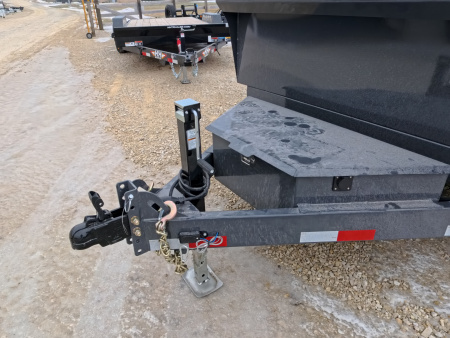 New 2026 Norstar 72x12 DCB Dump Trailer, 9,900lb GVWR, Scissor Lift, Slide-In Ramps, and Tarp Kit