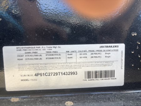 New 2026 PJ Trailers F82 Deckover Trailer