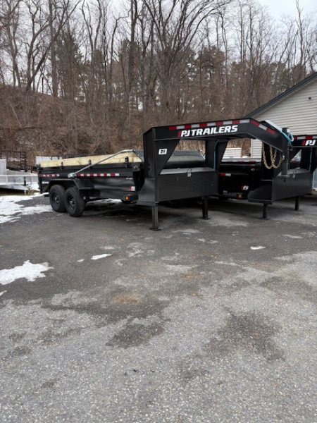 New 2026 PJ Trailers DV 16' Gooseneck Dump Trailer - 16k GVW