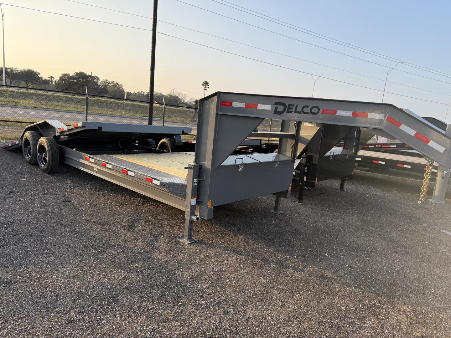 New 2026 Delco Trailers 102x24ft Gooseneck Tilt Equipment Trailer 16k