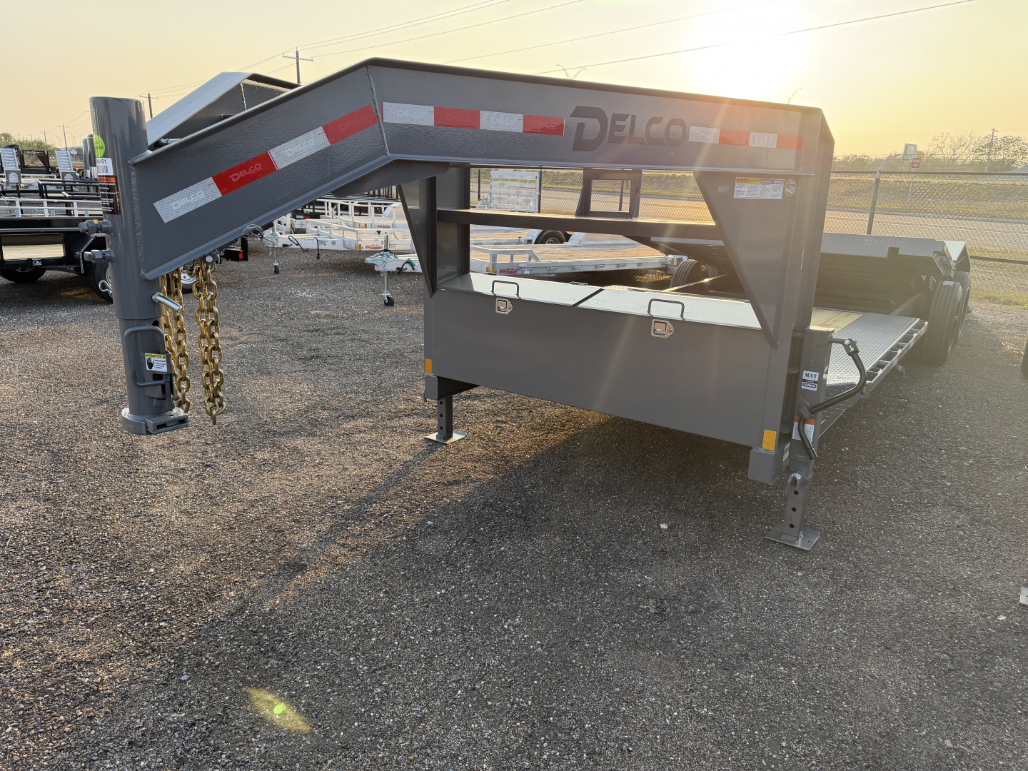 New 2026 Delco Trailers 102x24ft Gooseneck Tilt Equipment Trailer 16k