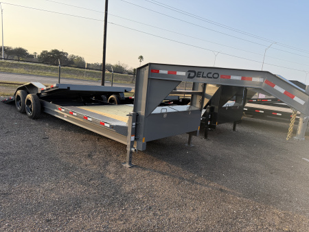 New 2026 Delco Trailers 102x24ft Gooseneck Tilt Equipment Trailer 16k
