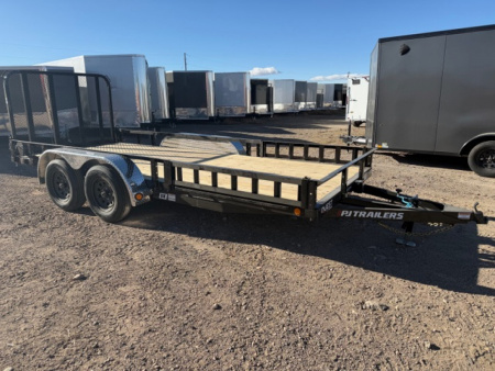 New 2026 PJ Trailers UK 7 X 16 TA Utility Trailer- 77  Wide Deck- Side Load Ramps