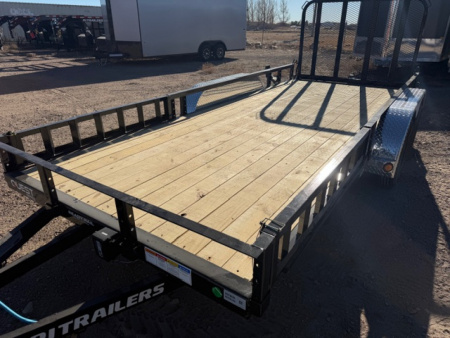 New 2026 PJ Trailers UK 7 X 16 TA Utility Trailer- 77  Wide Deck- Side Load Ramps