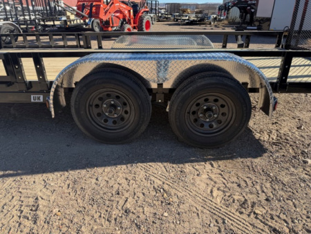 New 2026 PJ Trailers UK 7 X 16 TA Utility Trailer- 77" Wide Deck- Side Load Ramps