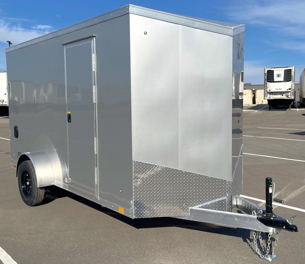 New ATC 6 x 12 Sto 300 Aluminum Enclosed Cargo Trailer: 7' Height, Slant V-Nose, 2,990 GVWR