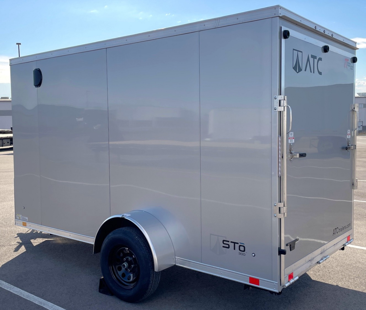New ATC 6 x 12 Sto 300 Aluminum Enclosed Cargo Trailer: 7' Height, Slant V-Nose, 2,990 GVWR