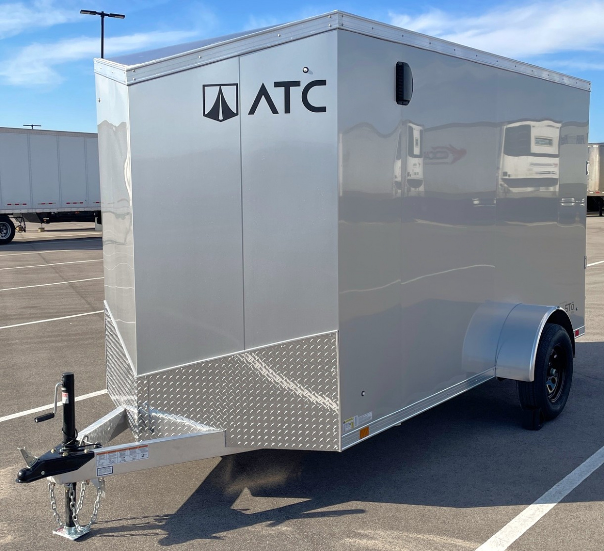 New ATC 6 x 12 Sto 300 Aluminum Enclosed Cargo Trailer: 7' Height, Slant V-Nose, 2,990 GVWR