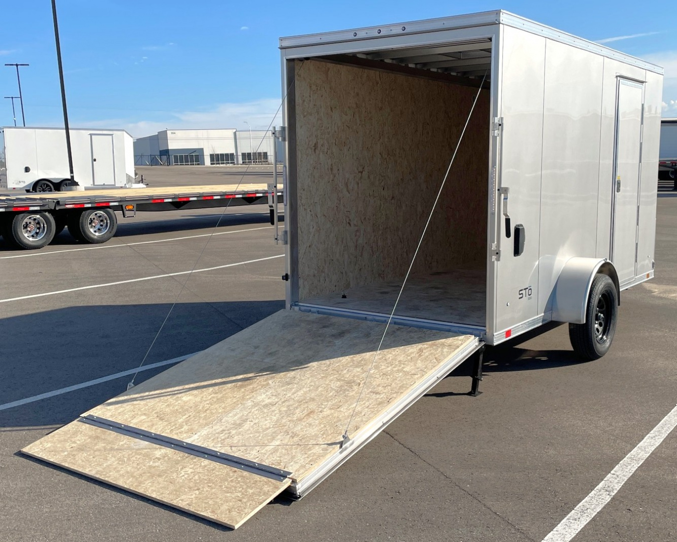 New ATC 6 x 12 Sto 300 Aluminum Enclosed Cargo Trailer: 7' Height, Slant V-Nose, 2,990 GVWR