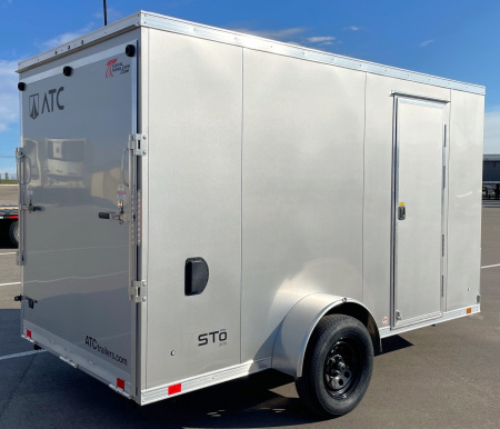 New ATC 6 x 12 Sto 300 Aluminum Enclosed Cargo Trailer: 7' Height, Slant V-Nose, 2,990 GVWR