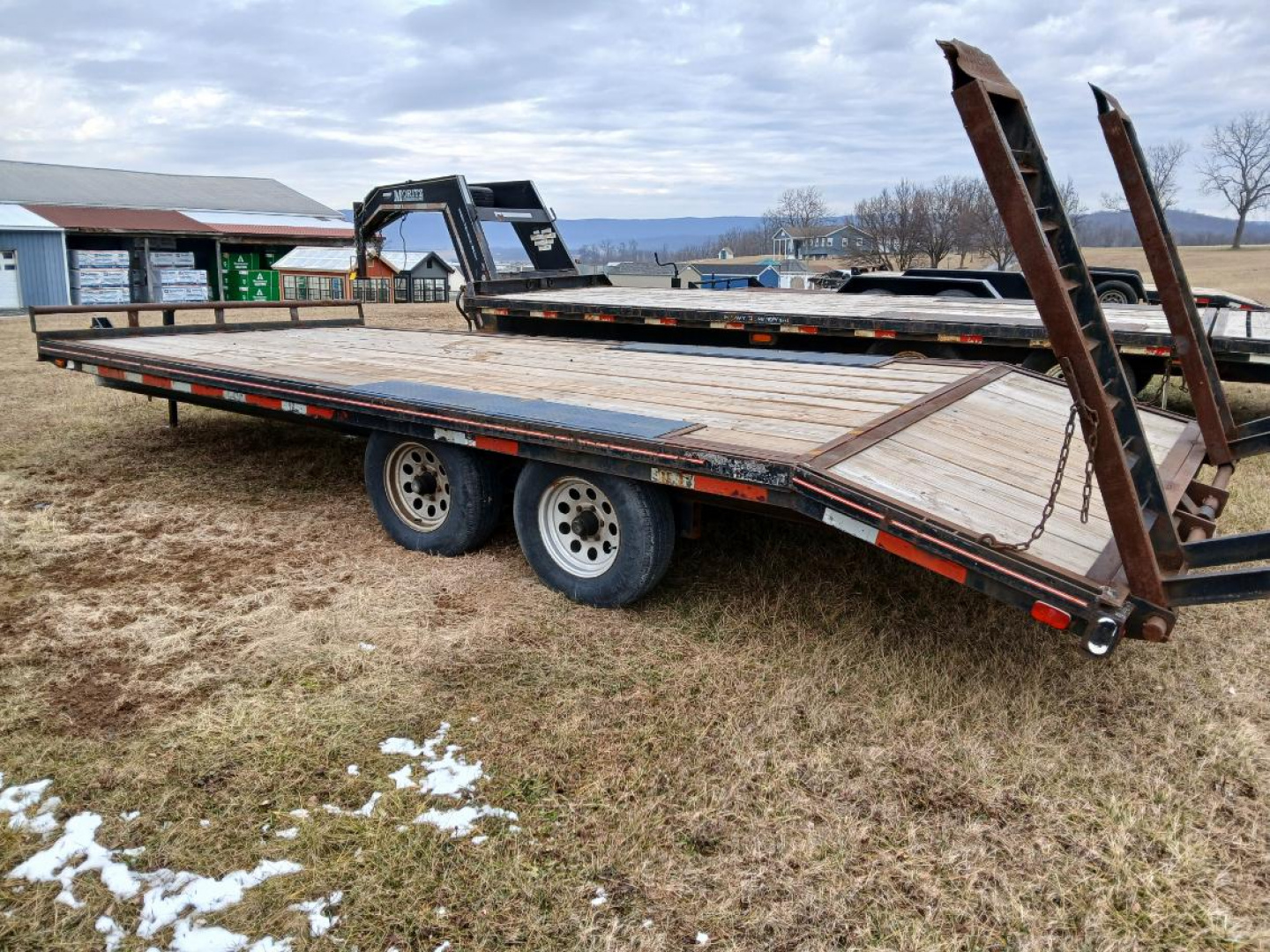 Used USED AS IS - 1996 Hudson Trailers HTMBH Deckover Trailer / 12k GVWR / 102"x19'