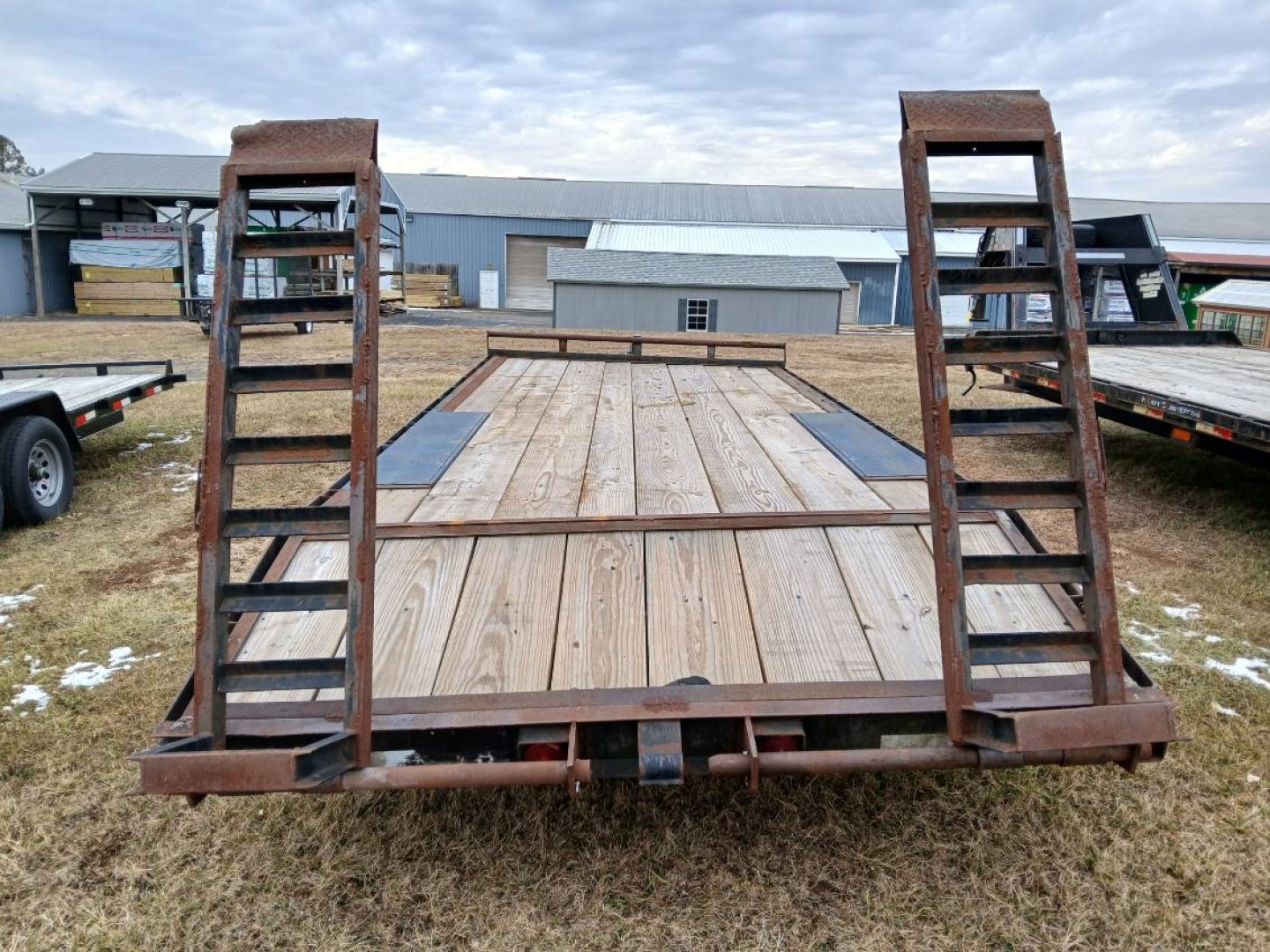 Used USED AS IS - 1996 Hudson Trailers HTMBH Deckover Trailer / 12k GVWR / 102"x19'