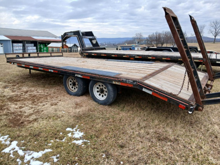Used USED AS IS - 1996 Hudson Trailers HTMBH Deckover Trailer / 12k GVWR / 102"x19'