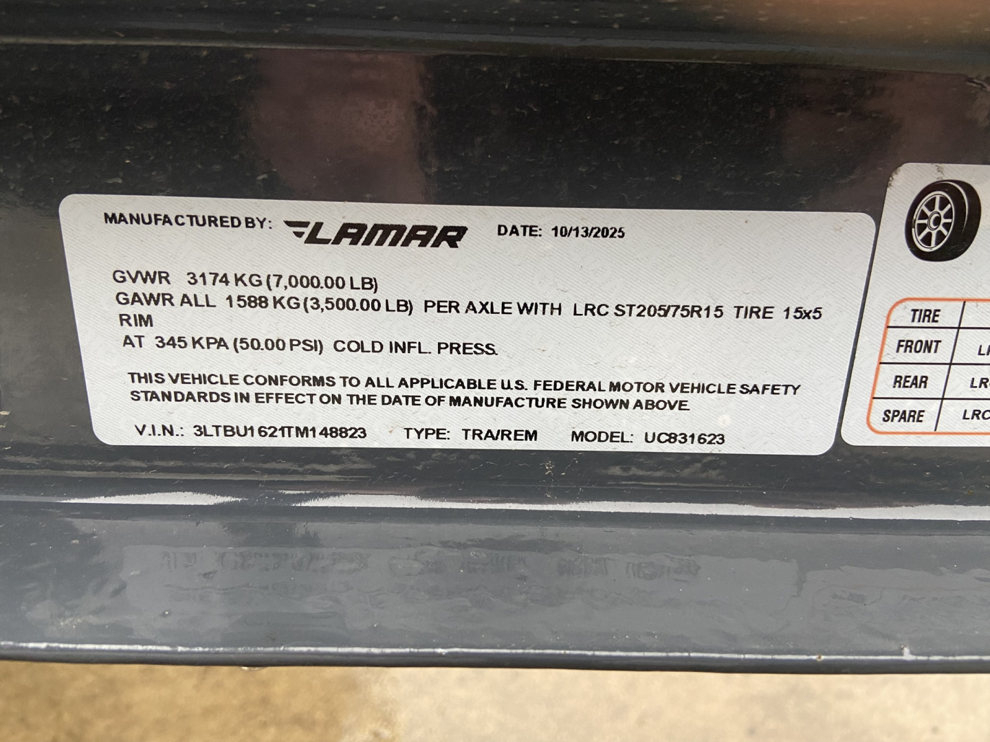 New Lamar 16' Utility Trailer