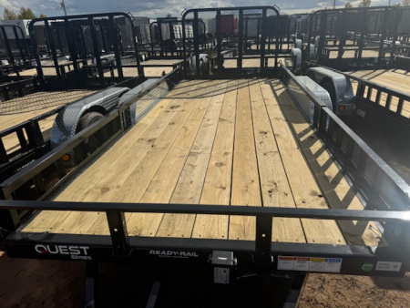 New 2026 PJ Trailer UK 7 X 14 TA Utility Trailer- 77  wide deck- W/ ATV Ramps