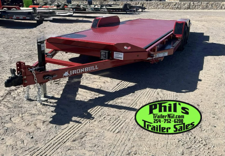 New Iron Bull 83X20 TILT TRAILER OPEN CAR HAULER STEEL DECK Equipment Trailer TILT TRAILER