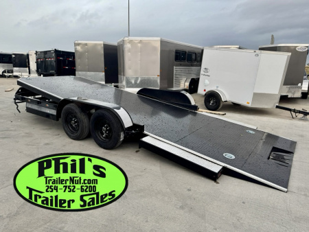 New Iron Bull 83X20 TILT TRAILER OPEN CAR HAULER STEEL DECK Equipment Trailer TILT TRAILER