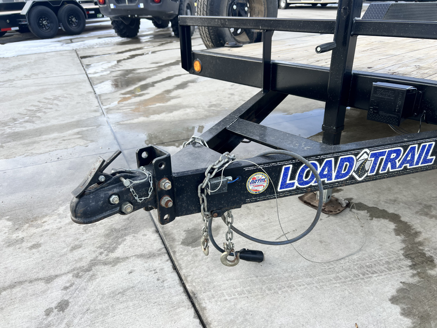 Used 2021 Load Trail 18’ flatbed Trailer 2-5200 lb axles=10K, dovetail, removable fenders, Slide In Ramps