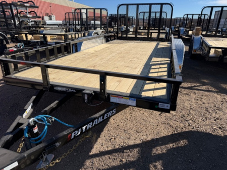 New 2026 PJ UL 7 X 16 TA Utility Trailer- W/ATV Ramps- 83  wide deck